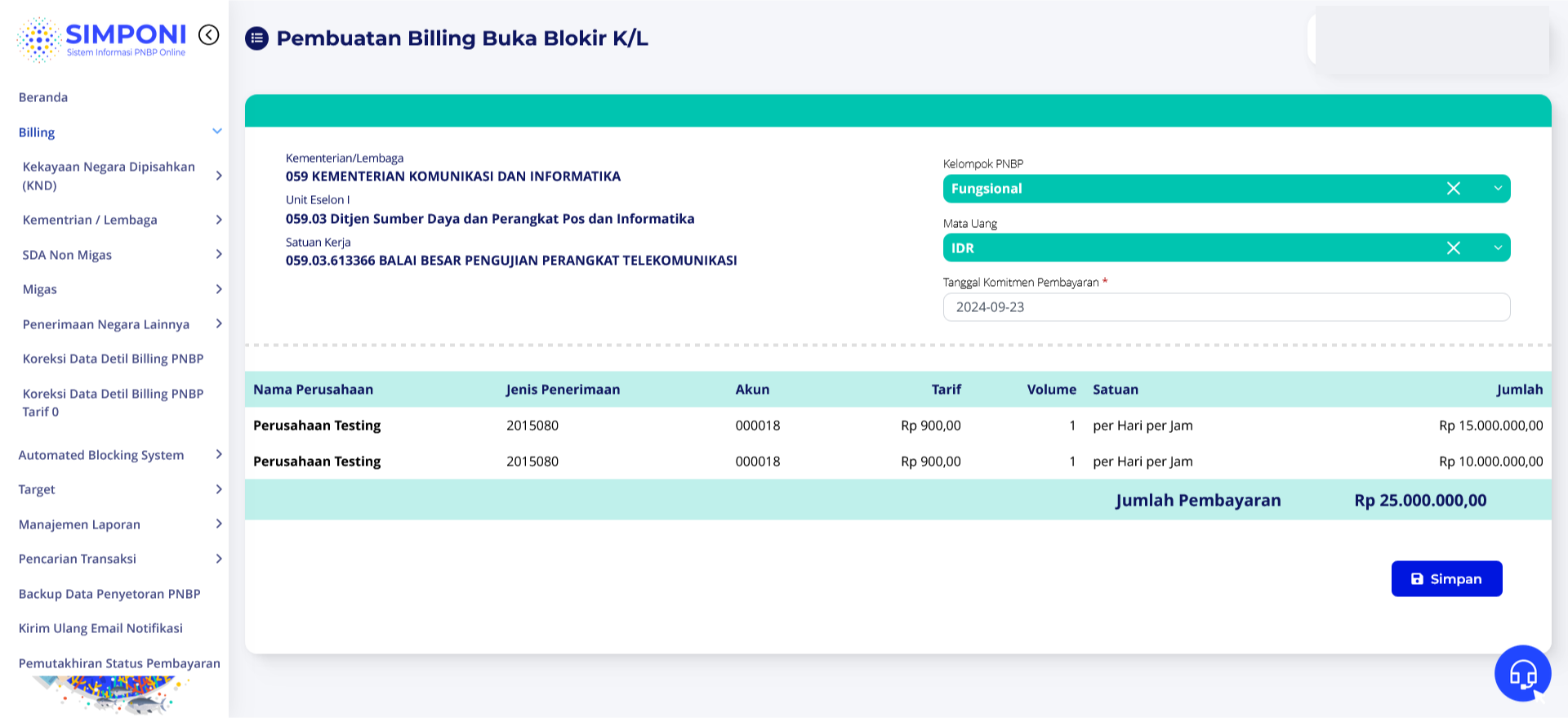 billing
