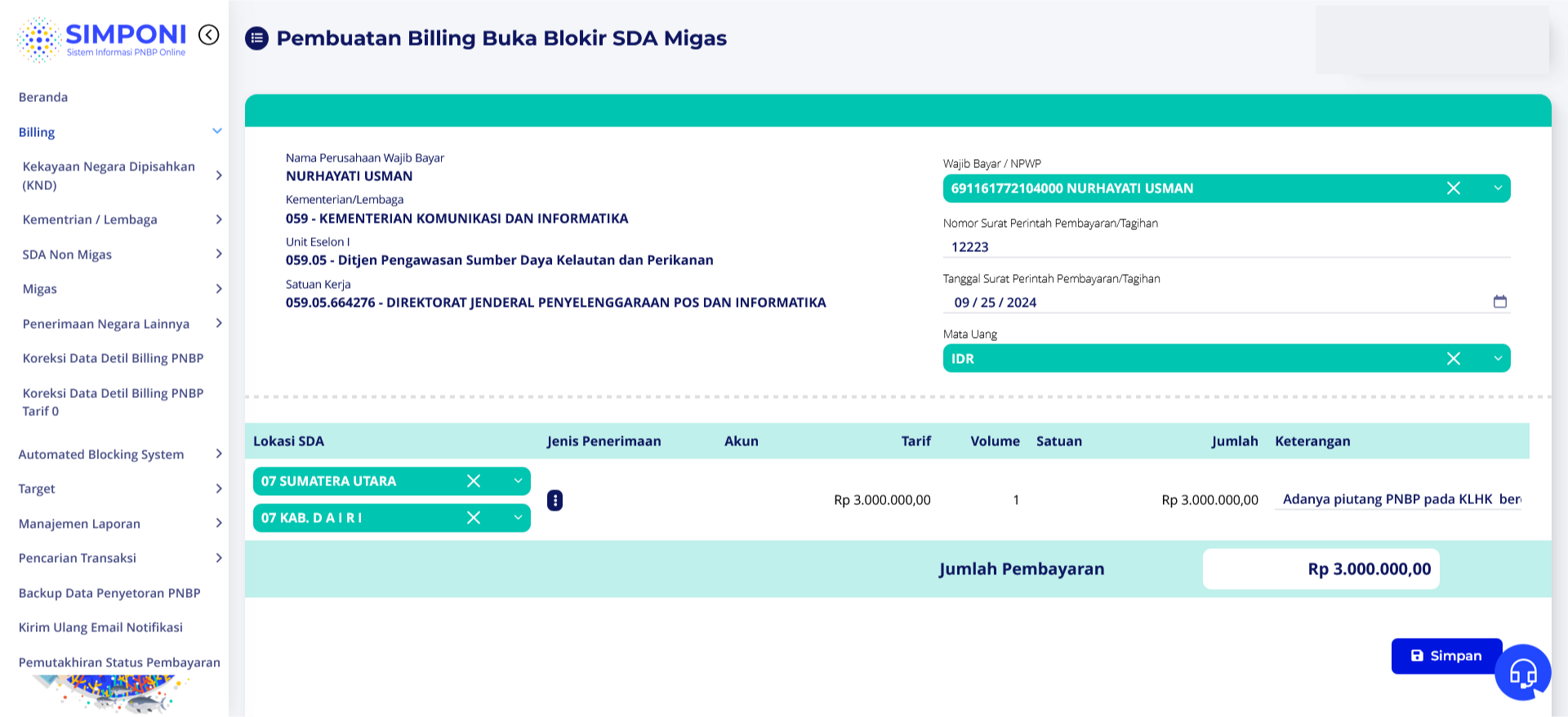 billing
