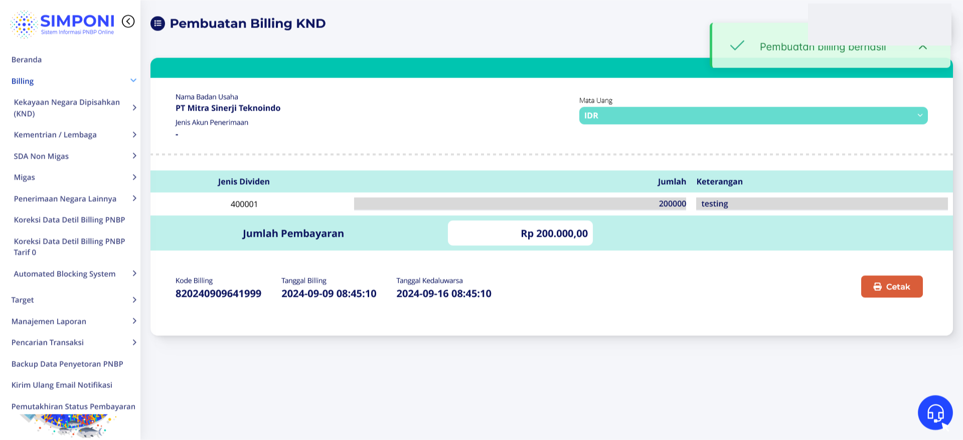 billing