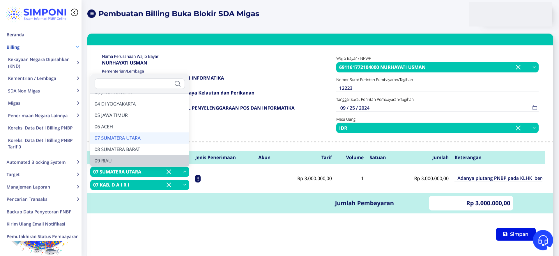 billing
