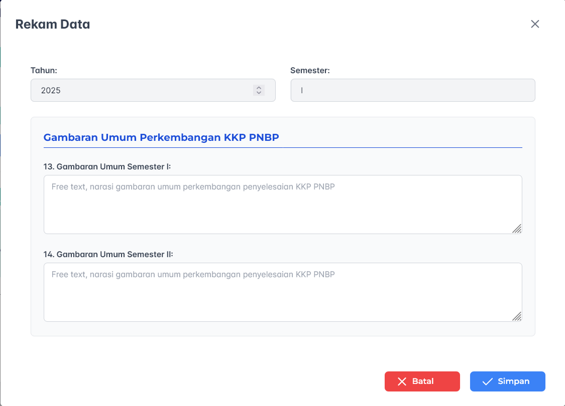 Formulir Rekam Gambaran Umum