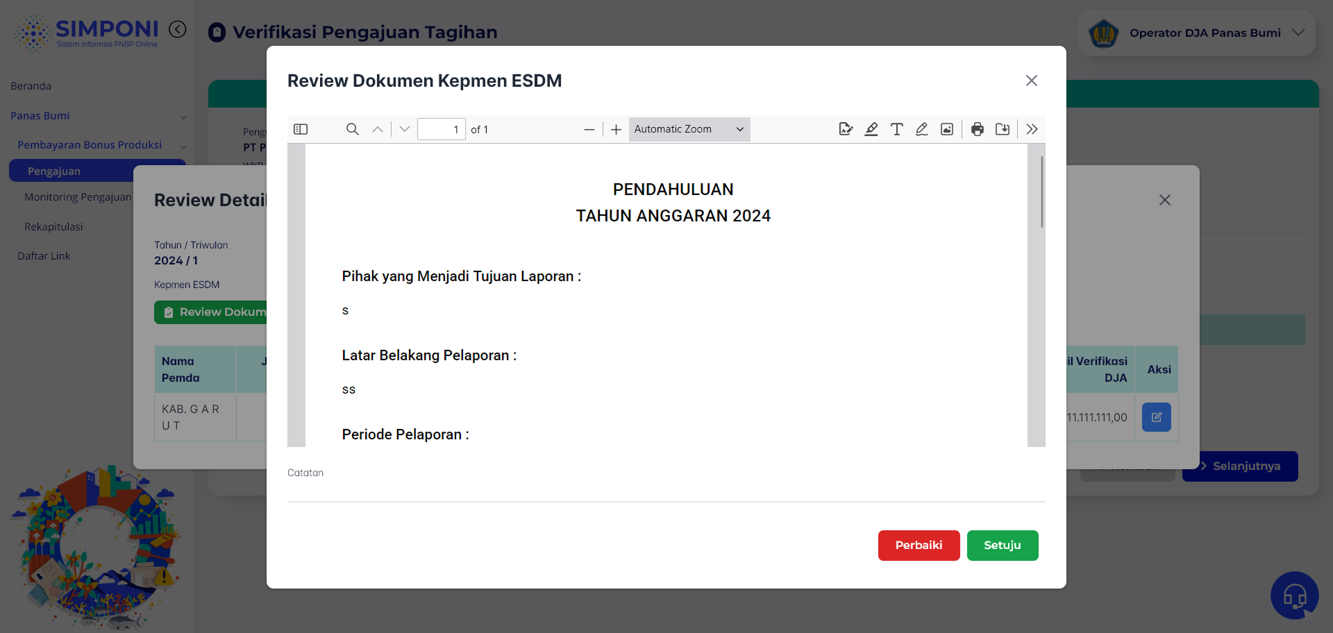 Konfirmasi Verifikasi Dokumen KEPMEN