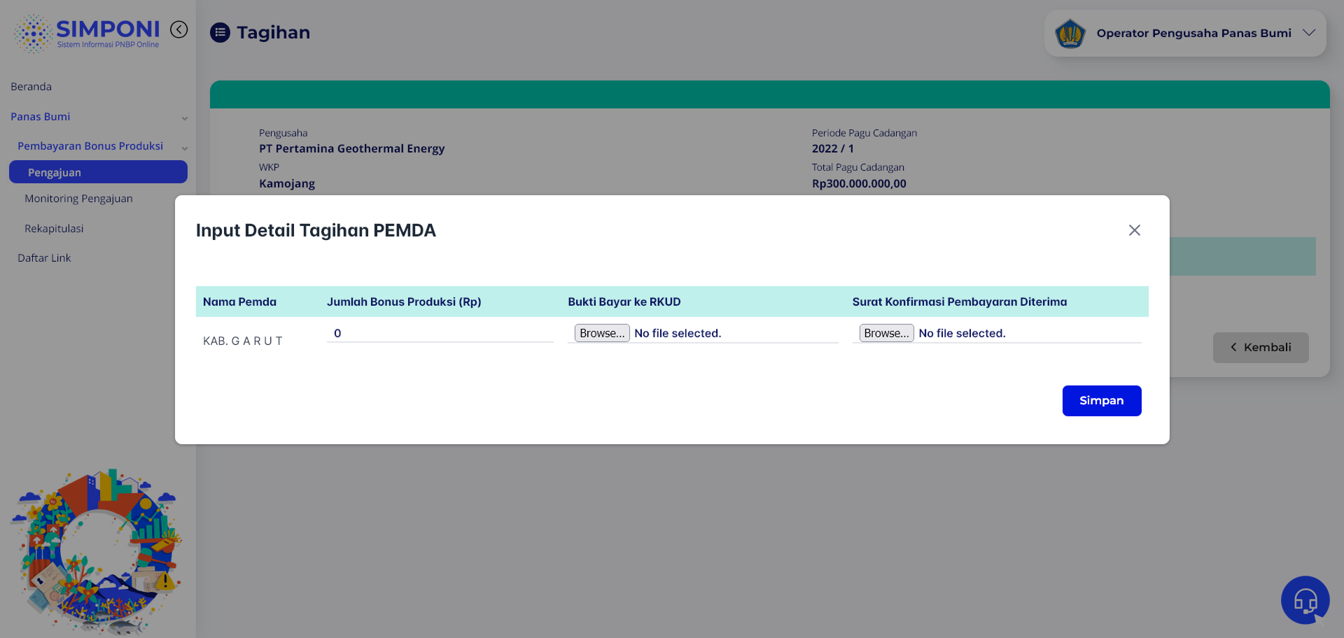 Formulir Tambah Detail PEMDA